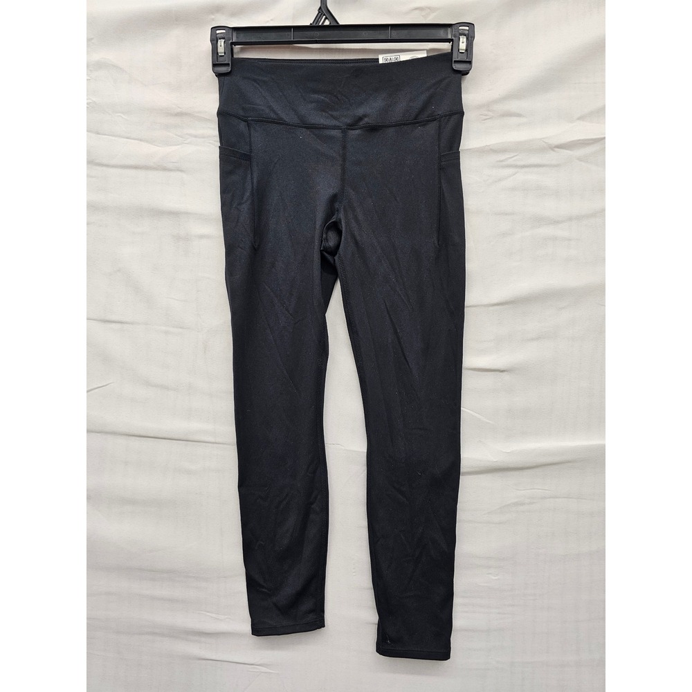 Member's Mark Girls Active Leggings Black Polyester Blend Athletic Size Large